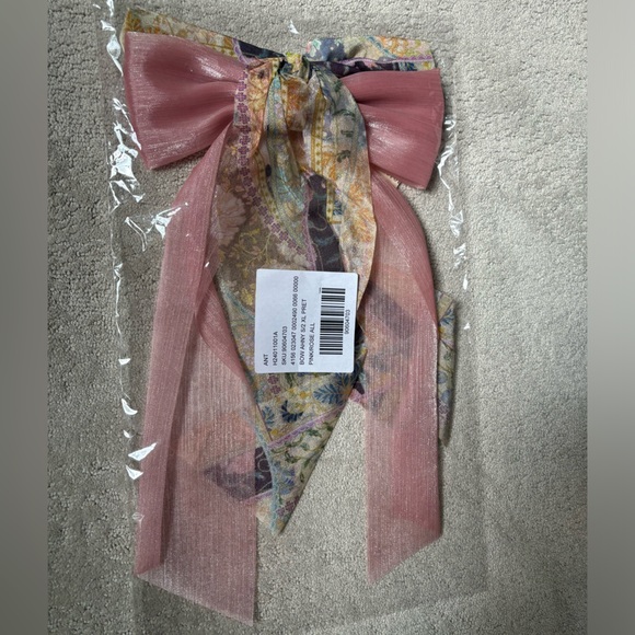 NWT Anthropologie Watercolor Hair Bows, XL, Set of 2 - Picture 6 of 8